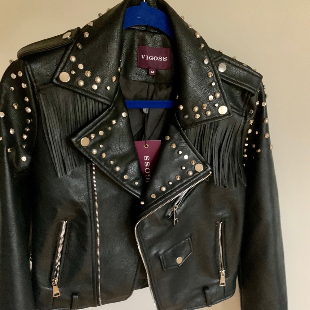 Brand new Vigoss faux leather biker jacket.